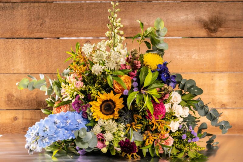 Gros Bouquet de 50 fleurs colorées